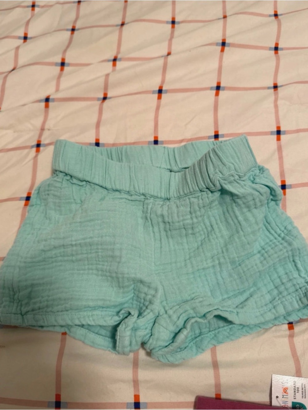 Light Aqua Gauze Lounge Shorts